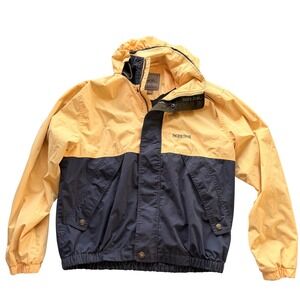 Vintage Pacific Trail Mens Colorblock Jacket Yellow Blue Large Utility Chore